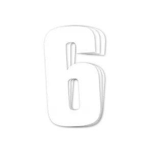 Blackbird kilpanumerot valkoinen 3kpl/srj 16x7,5cm #6 - Moottoripyörän Kilpailunumerot & taustat - 96294 - 1