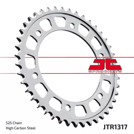 JT Rear Sprocket JTR1317.40 - Moottoripyörän Ketjut & rattaat - 84914 - 1
