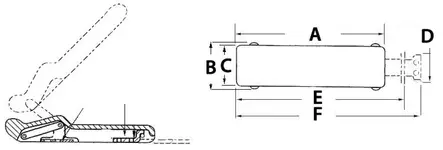 Luukunkiristin valk 96x29mm - Veneen Kansihelat & tarvikkeet - 68004 - 1