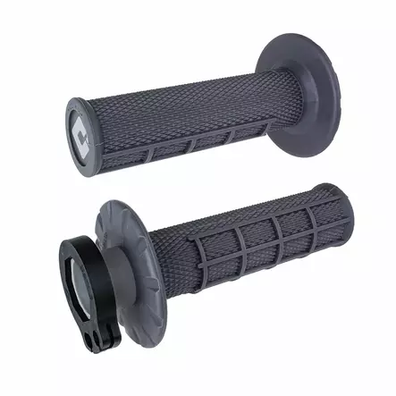 ODI Half-Waffle MX Lock-On Grip Set Graphite - Moottoripyörän Ohjaus & hallinta - 80744 - 1