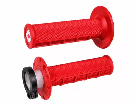 ODI Half-Waffle MX Lock-On Grip Set Red - Moottoripyörän Ohjaus & hallinta - 68924 - 1