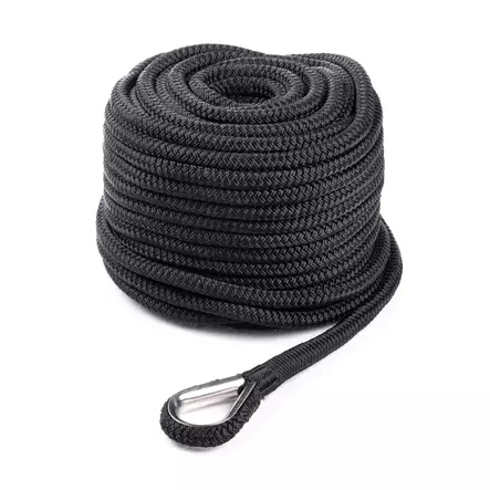 Qvarken Ankkuriköysi Dockline koussilla 14mm 40m musta - Veneen kiinnitys - 110314 - 1