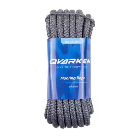 Qvarken Kiinnitysköysi Dockline silmukalla 14mm 15m harmaa - Veneen kiinnitys - 111704 - 1