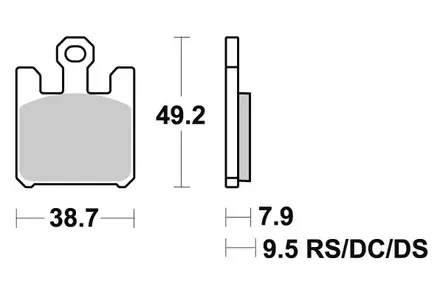 Sbs Jarrupalat Dual Carbon - Moottoripyörän Jarrupalat - 104474 - 1