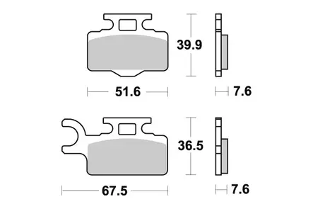 Sbs Jarrupalat Sintered Offroad - Moottoripyörän Jarrupalat - 104644 - 1
