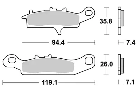 Sbs Jarrupalat Sintered Offroad - Moottoripyörän Jarrupalat - 105094 - 1