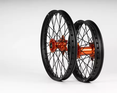Sixty5 KTM Musta/Oranssi Enduro 1.6-21"/2.15-18" vannesarja - Moottoripyörän Täydelliset vanteet - 86074 - 1