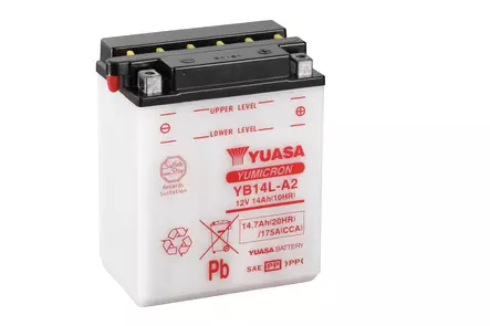 Yuasa akku, YB14L-A2 (cp) Happopatruuna mukana (4) - Yleisosat - Akut - 107934 - 1