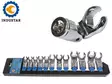 INDUSTAR KUKONJALKA AVAINSARJA NIVELELLÄ 3/8" 8-19MM 12- OSAINEN - Yleisosat ja tarvikkeet - 47634 - 1