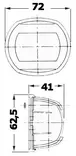 Kulkuvalo Compact 12 RST - punainen - Veneen Kulkuvalot - 93294 - 1