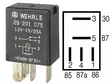 MIKRORELE WEHRLE 12V 15/25A VASTUS - Yleisosat ja tarvikkeet - 42034 - 1