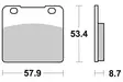 Sbs Jarrupalat Sintered Taakse - Moottoripyörän Jarrupalat - 104504 - 1