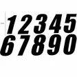 TMV Pro Digits 130mm Black '2' (3pcs) - Mopon & Skootterin Kilpailunumerot & taustat - 95194 - 1
