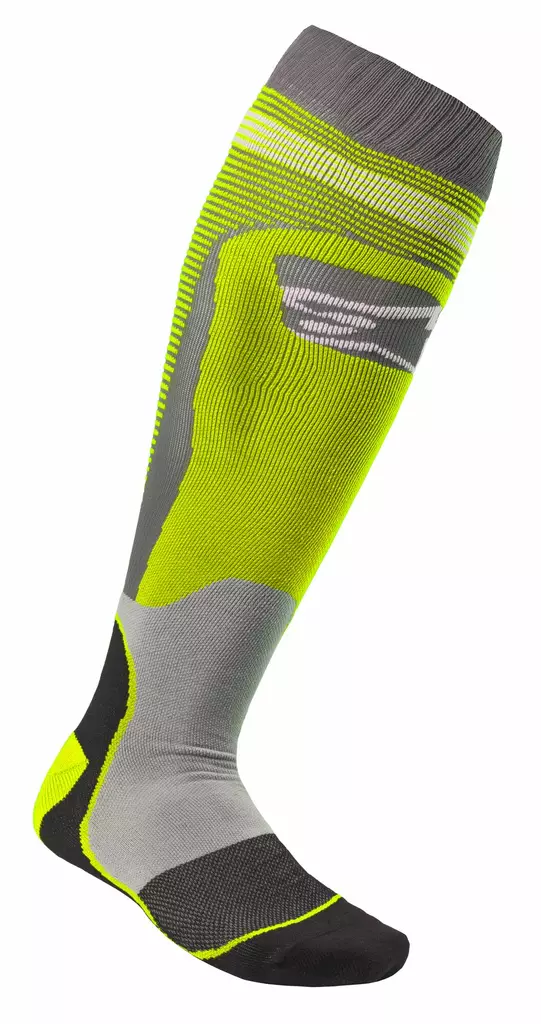 Alpinestars Sukat MX Plus-1 Fluo Kelt/ Harmaa S - MP Polvisuojat & Sukat - 104615 - 1
