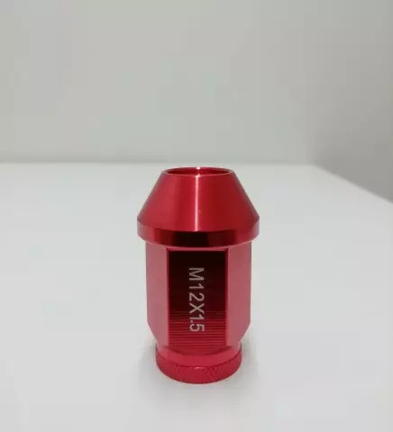 Alumiinimutterisarja punainen 1,5mm nousu, 12mm, 16 kpl - Pultit ja mutterit - 114965 - 1