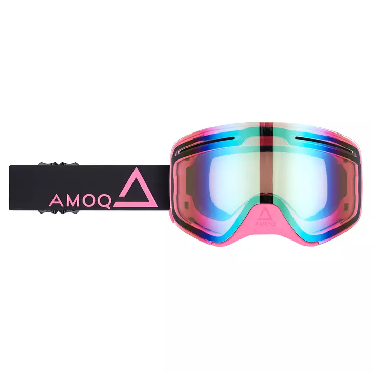 AMOQ Vision Vent+ Magnetic Ajolasit Musta-Pinkki - Kulta Peili - Moottorikelkan Ajolasit - 89685 - 1
