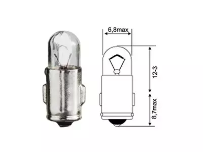 AUTOLAMPPU 1550 6V 1.2W BA7S - Yleisosat ja tarvikkeet - 9865 - 1