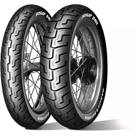 Dunlop D401F 100/90-19 57H TL Fr. Harley-Davidson - MP renkaat - Custom-touring - 69365 - 1