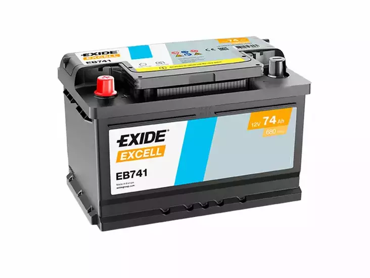 EB741 EXIDE EXCELL 74AH 278X175X190 +/- 680A - Yleisosat ja tarvikkeet - 45405 - 1