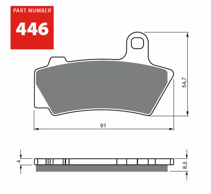 GOLDFREN Jarrupalat 446 Ceramic Carbon AD - Moottoripyörän Jarrupalat - 78865 - 1