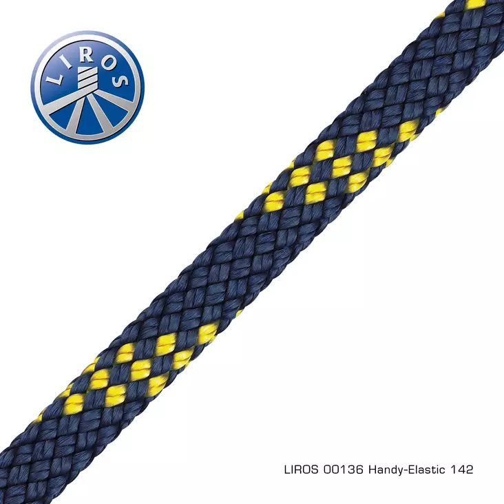 Handy-Elastic navyblue-yellow 12mm x 200m - Veneen Köydet - 88325 - 1