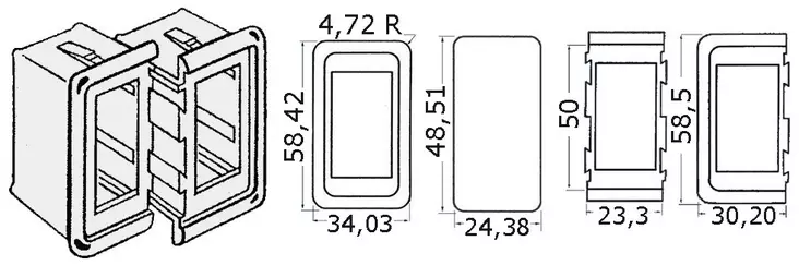 Katkaisija pidike päädyt (vas/oik) - Veneen Kytkimet - 92375 - 1