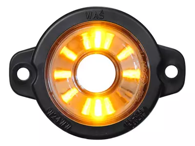 LED-ÄÄRIVALO KELT. PYÖREÄ 12/24V HALK. 60,5MM REIKÄMALLI - Yleisosat ja tarvikkeet - 51225 - 1