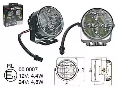 LED-PÄIVÄVALOSARJA 12/24V 70MM 4XTEHOLED - Yleisosat ja tarvikkeet - 51085 - 1