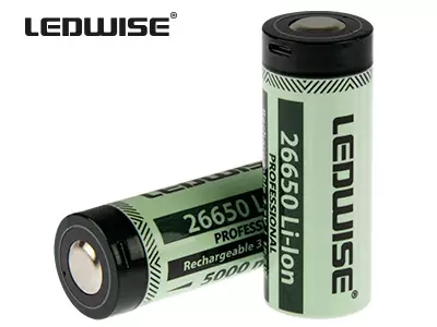 LEDWISE AKKUPARI / 2X 26650 5000MAH 18,5WH - Yleisosat ja tarvikkeet - 49245 - 1