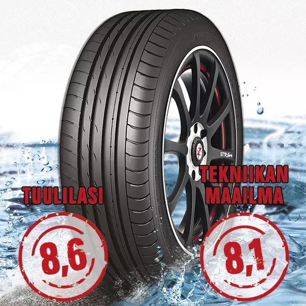 Nankang Sportnex AS-2+ TM- ja Tuulilasi-testimenestys, Nopeusluokka Y 225/45-17 - Auton Kesärenkaat - 2365 - 1