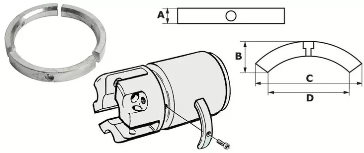 Osculati anodi (sinkki) Volvo Penta (3858399) - Veneen Anodit - 109455 - 1