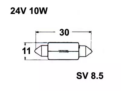 POLTTIMO 24V 10W 10X31MM - Yleisosat ja tarvikkeet - 67885 - 1