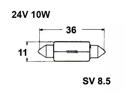 POLTTIMO 24V 10W 10X36MM - Yleisosat ja tarvikkeet - 68835 - 1