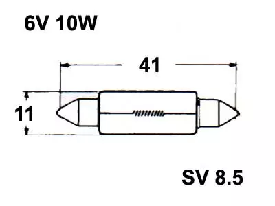 POLTTIMO 6V 10W 11X41MM - Yleisosat ja tarvikkeet - 28135 - 1