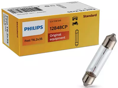 POLTTIMO PHILIPS FESTOON T6,2X35 12V 3W SV6 - Yleisosat ja tarvikkeet - 74475 - 1