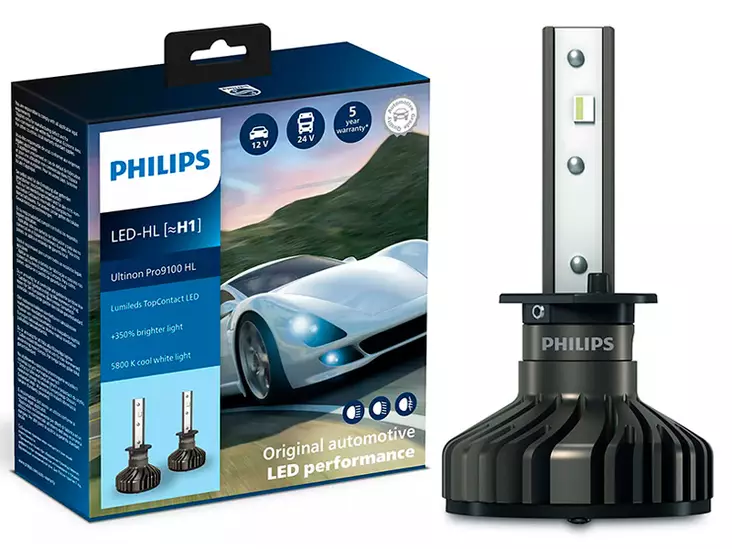 POLTTIMOPARI PHILIPS LED H1 12/24V PRO9100 - Yleisosat ja tarvikkeet - 76345 - 1