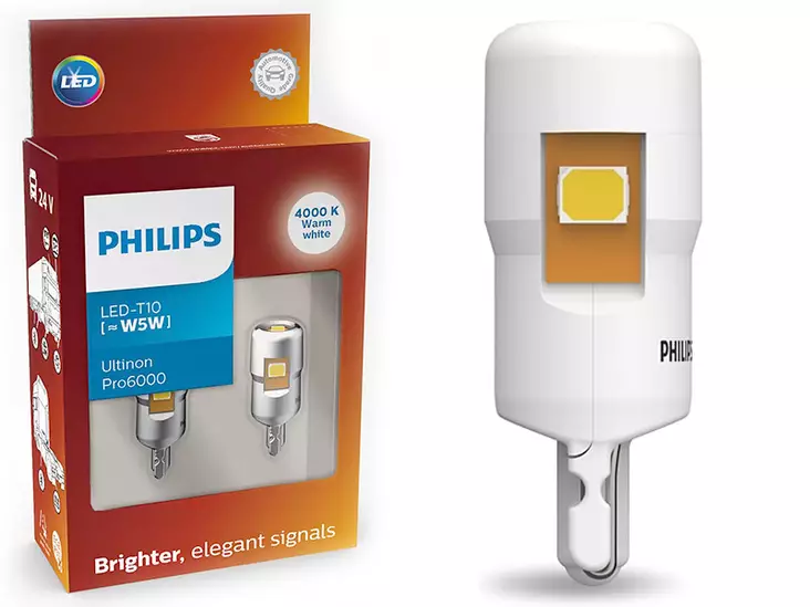 POLTTIMOPARI # PHILIPS LED T10 24V WARM WHITE PRO6000 - Yleisosat ja tarvikkeet - 74645 - 1