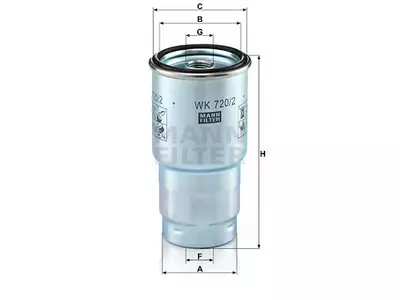 POLTTOAINESUODATIN MANN, TOYOTA - Yleisosat ja tarvikkeet - 63595 - 1