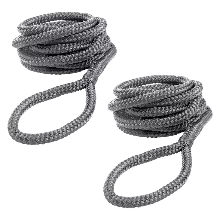 Qvarken Lepuuttajaköysi 8mm 2m harmaa 2kpl - Veneen kiinnitys - 110745 - 1