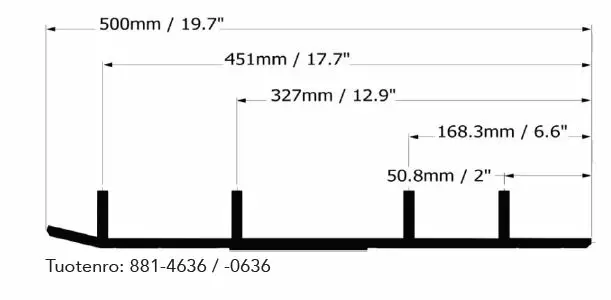 Sno-X Defender Ohjausrauta pari - Moottorikelkan Ohjausraudat - 96865 - 1