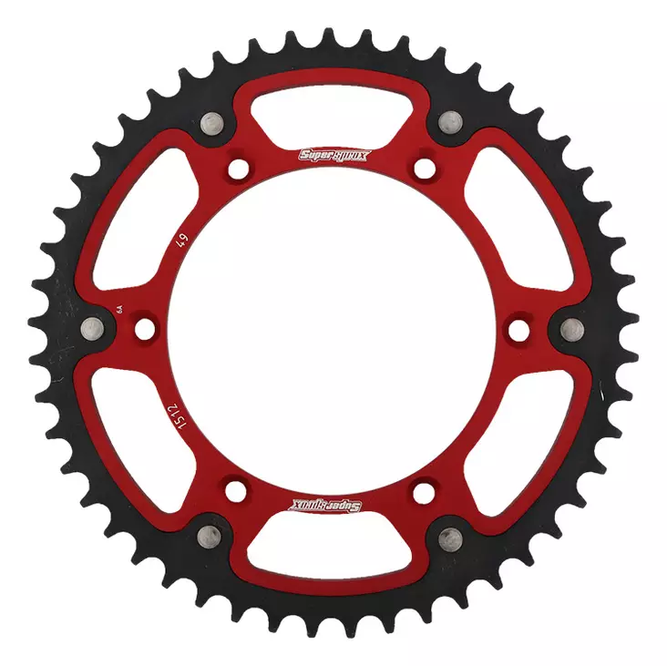 Supersprox Stealth Takaratas Punainen - Moottoripyörän Ketjut & rattaat - 113455 - 1