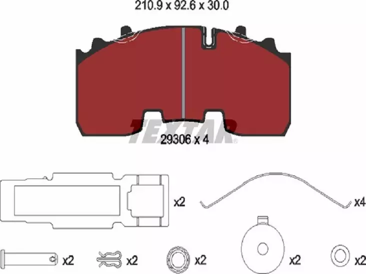TEXTAR JARRUPALASARJA KNORR SN6 BPW - Yleisosat ja tarvikkeet - 55795 - 1