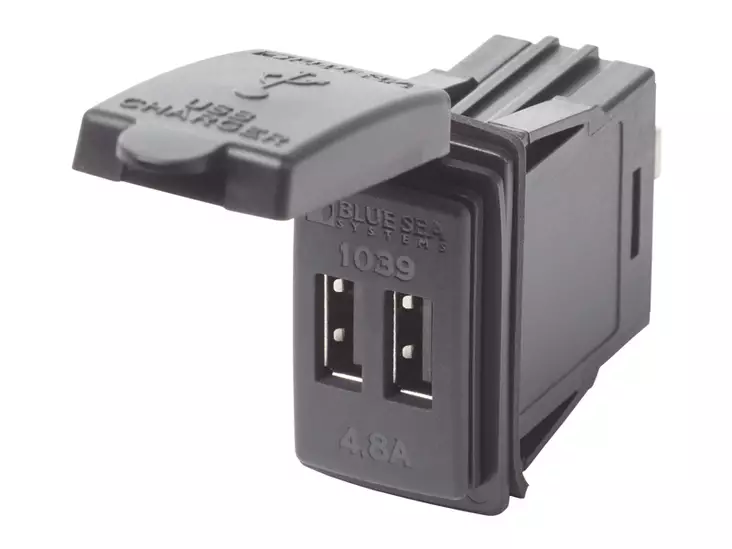 USB-RASIA MUSTA 12/24V 2-PORTTIA 4,8A/5V - Yleisosat ja tarvikkeet - 46635 - 1