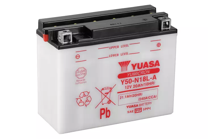 Yuasa akku, Y50-N18L-A (cp) Happopatruuna mukana (2) - Yleisosat - Akut - 107455 - 1