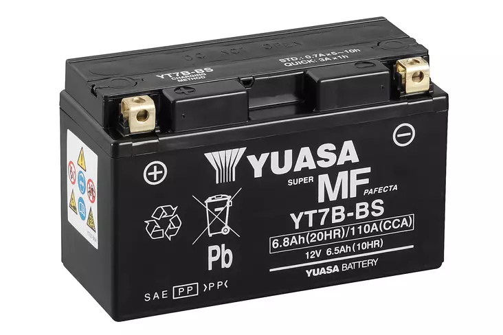 Yuasa akku, YT7B-BS (cp) Happopatruuna mukana (6) - Yleisosat - Akut - 108165 - 1