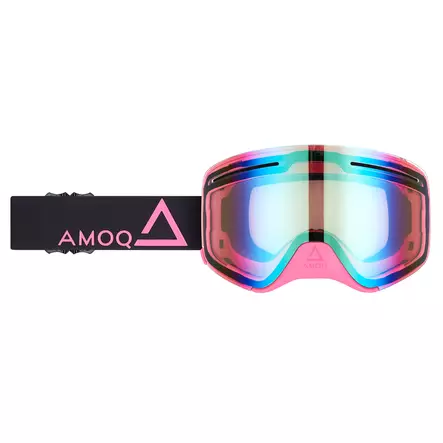 AMOQ Vision Vent+ Magnetic Ajolasit Musta-Pinkki - Kulta Peili - Moottorikelkan Ajolasit - 89685 - 1
