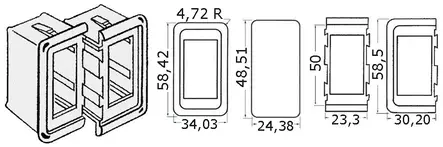 Katkaisija pidike päädyt (vas/oik) - Veneen Kytkimet - 92375 - 1