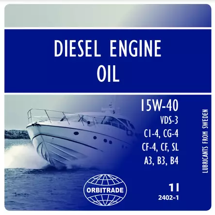 Orbitrade Diesel engine oil 15W40 1L - Veneöljyt & polttoaineen lisäaineet - 110885 - 1