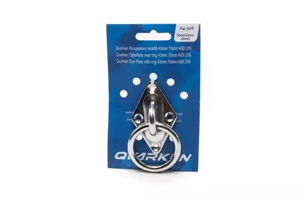 Qvarken Rengaslevy lenkillä 49x80mm - Veneen Karabiinit & sakkelit - 69325 - 1