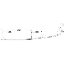 Sno-X Ripper Four Ohjausrauta pari 4" Kovametalli - Moottorikelkan Ohjausraudat - 96245 - 1